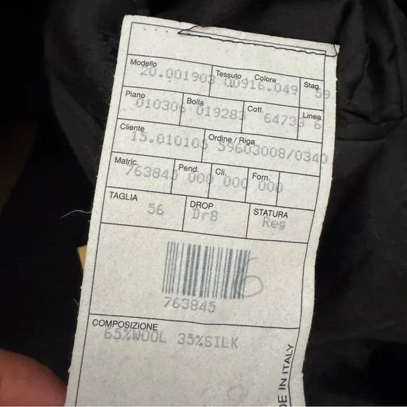 Versace Classic V2 Mens Black Blazer Jacket Wool Silk Blend Size 56 - Picture 7 of 8